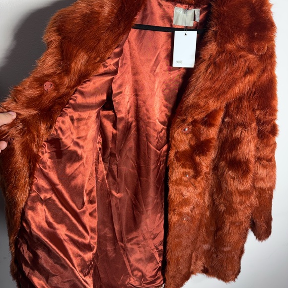 ASOS Faux Fur Coat Women’s Size 14 - Picture 5 of 8